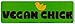 Vegan Chick - Small Bumper Sticker / Decal (5.5" X 1.75")