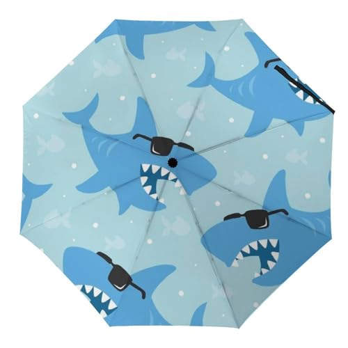 Parapluie pliable requin pour voyage et pluie