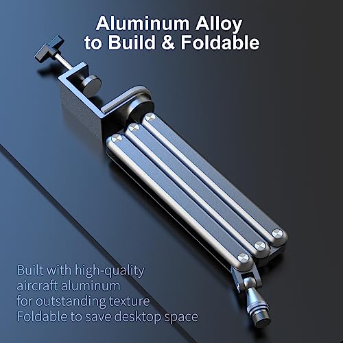 Fulaim Boom Mic Arm, 360° Rotatable, Adjustable & Foldable Desk Microphone Arm Stand, Sturdy Aluminum Alloy Mic Arm For Podcast, Video, Gaming, Meeting, Radio, Studio #TOP2