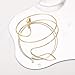 ZMJK Snake Armband Chain Metal Animal Twisted Arm Chain Fashion Snake Wrap Bracelet Jewelry for Women Men (Gold-A)