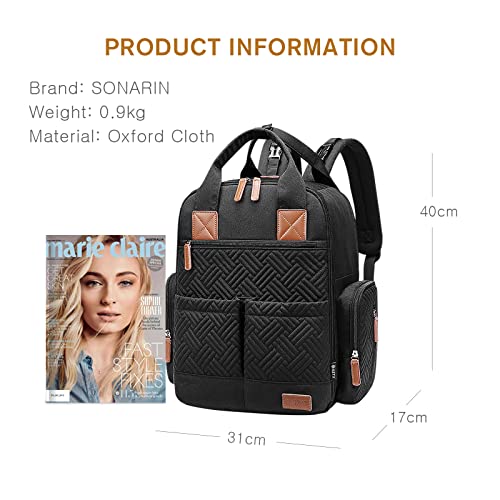 SONARIN Zaino Fasciatoio Grande,Borsa per