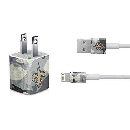 Skinit Decal Other Skin Compatible with iPhone Charger (5W USB) - Officially Licensed NFL New Orleans Saints Camo Design