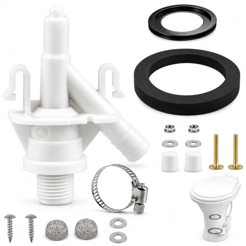 Image of 2026 Upgraded RV Toilet Valve Replacement Kit, Emergency Parts Fix Leaks & Issues, Fits Dometic 300 310 320-385311641, 385311658, 385311652 Valve & Seals for Pedal-Flush Toilets