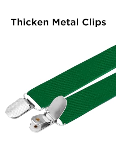 Image of habibee Suspenders and Bow Tie Set for Men, Adjustable Elastic Braces with Y-Back, Diverse Colors, Strong Clips