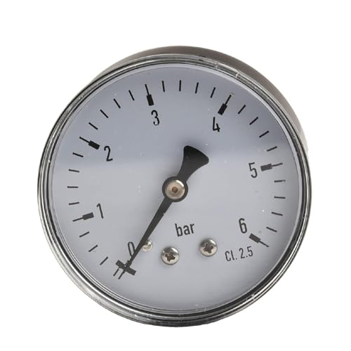 Lawnoval - Lawnoval Manomètre axial en acier inoxydable 0-6 bar avec connecteur en laiton pour usage industriel commercial résidentiel