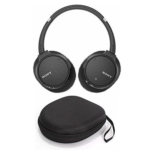 Sony WH-CH700N Wireless Noise Canceling Headphones (Black) with Headphone Case and USB Bluetooth Adapter (3 Items)