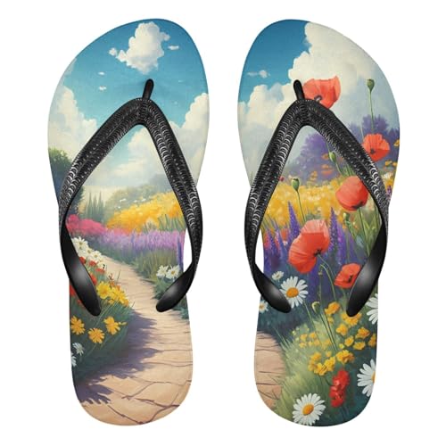 STAYTOP Floral Pattern Flip Flops Sandals of Men's & Women's,Sandals Beach Slippers Shower Slides