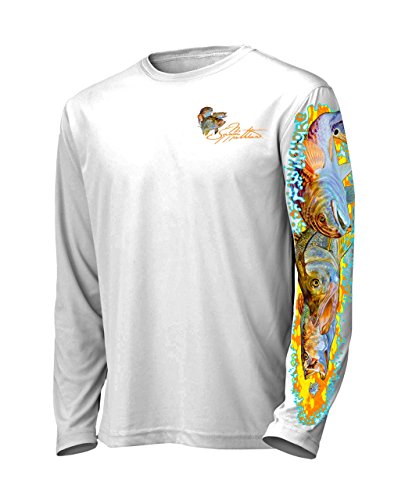 Men’s “Inshore Slam” Comfortable Fishing Shirt-UPF 50+ Interlocking Fabric, Quick-Dry, Ideal for Anglers (JM010)2
