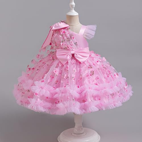 IBTOM CASTLE Girls Birthday Party Dress Heart Glitters Tulle Princess Dress Toddler Flower Girl Wedding Prom Pageant Dress2