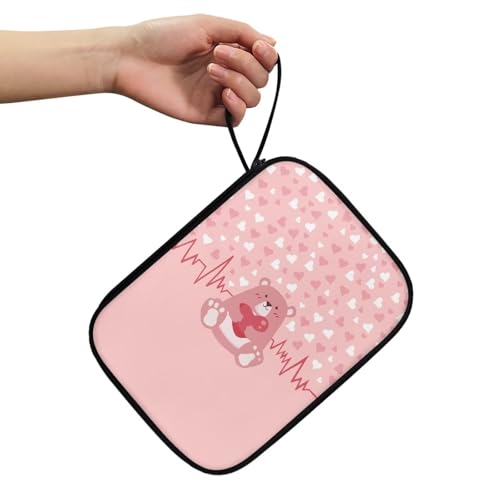 GIFTPUZZ Ping Bear Watch Band Storage for Woman, Girls Watch Straps Bag Portable Organizer Bag Hold 12 Watch Straps, Valentine's Day Gift2