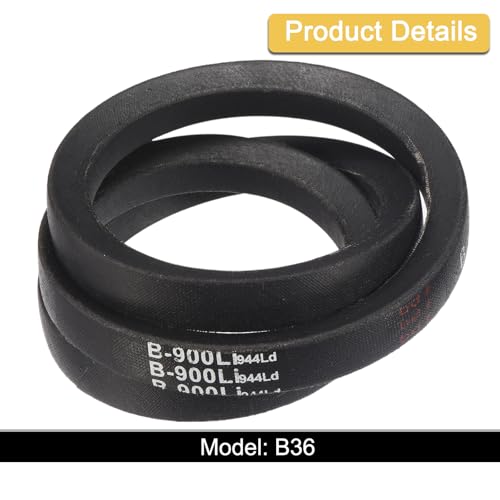 Image of uxcell 3pcs B36 Classic Wrapped V-Belt, 38 inch Outer Circ B Profile V-Belt