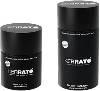 Kerrato Hair Fibres for Thinning Hair (DARK BROWN) Natural - 4g + 11.5g | Conceals Hair Loss in 10 Seconds | Natural Hair Thickener & Fibers for Men & Women-picture-53
