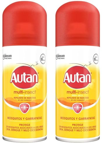 Autan, Pack de 2 Protection Plus Aerosol seco, repelente multi insecto (2 x 100 ml)