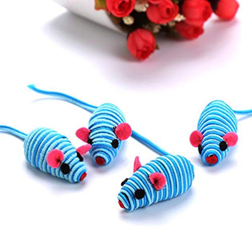 TEHAUX 12PCS Brinquedo Do Gato Do Rato-Corda Elástica Rato Brinquedo Teaser Gato Brinquedo Do Rato C