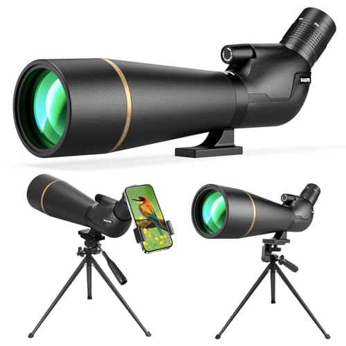 image for Koolpte Spotting Scope 25-75x85 with Phone Adapter, Tripod & Carrying 