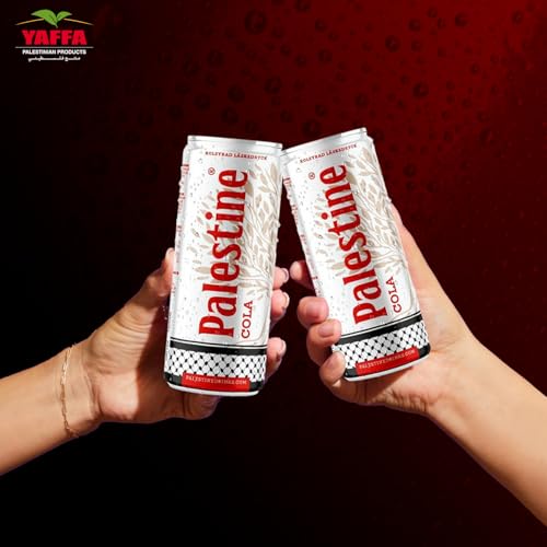 Palestine Cola – Pack of 24 330ml Cans – Fizzy Drinks made with Natural Ingredients – Natural Flavouring with No Added Preservatives – Halal & Vegan – Multi Pack – Liberty for Everyone