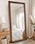Full Length Mirror, 71"×32" Wooden Mirror Full Length with Stand Wood Floor Mirror, Oversized Stand Up Mirror Large Wall Mirror, Wall Mounted Mirror Full Length, Rect Vintage Style, Browm