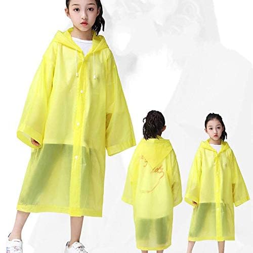 Image of Fashionio? Kids Children Rain Coat - Portable PVC Lightweight Waterproof Raincoat for Girls Boys with Hoods and Full Seleve Outdoor Activities