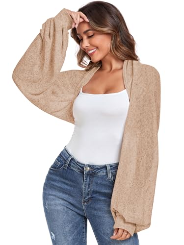 Image of ZAFUL Women's Sheer Shrug Y2K Long Sleeve Cardigans 2026 Irregular Tie Front Bolera