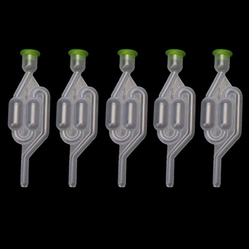 5 Pcs S Shape Twin Bubble High Transparency Fermentation Bubbler For Wine Making And Beer Making