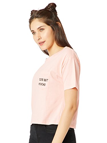Image of Miss Chase Women's Maroon Super Soft V-Neck Short Sleeves Cotton Solid Regular Fit T-Shirt