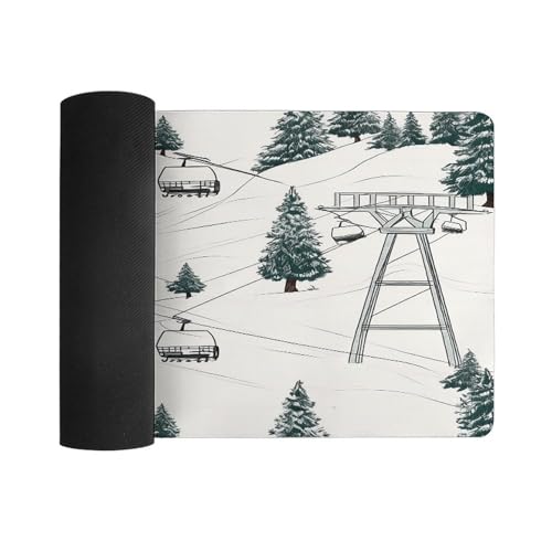 Ski Lift con Alfombrilla de Escritorio Fir Tree miniatura 3