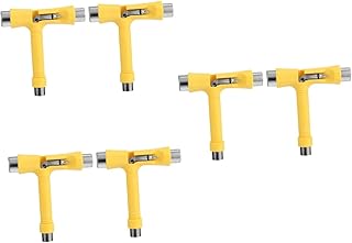 6 Pçs Skate T-Tool Chave De Catraca Chave De Catraca Chave De Pé De Corvo Ferramenta De Rolamento De Skate Ferramenta De Rolo Chave De Cabeça De Skate Chave De Skate De Aço