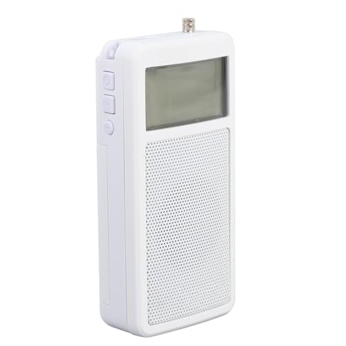 Portable Radio AM FM, Small Radio with Telescopic Antenna, Digital Display, Built in Speaker, Multi Function Keys, Battery Powered for Indoor, Outdoor, Emergency