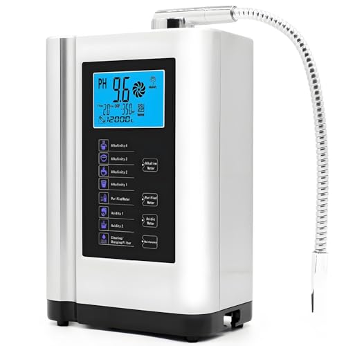 GLBMXDD Máquina de Agua alcalina Rica en hidrógeno, máquina Inteligente de Agua ionizada electrolizada con pH 3,5-10,5, hasta -500 mV ORP, 8000 l por Filtro, 7 ajustes de Agua, autolimpieza. White GLBMXDD Máquina de Agua alcalina Rica en hidrógeno, máquina Inteligente de Agua ionizada electrolizada con pH 3,5-10,5, hasta -500 mV ORP, 8000 l por Filtro, 7 ajustes de Agua, autolimpieza. White