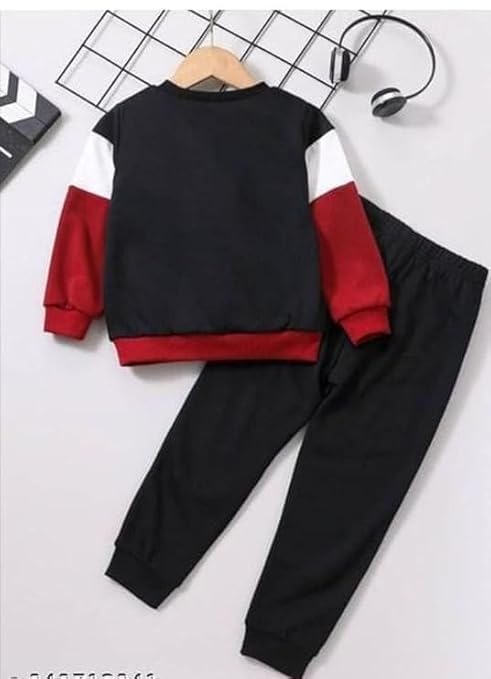 Image of Kids Dress for Boys | Printed Round Neck Full Sleeve T-Shirt and Pant Clothing Set for Baby Boys