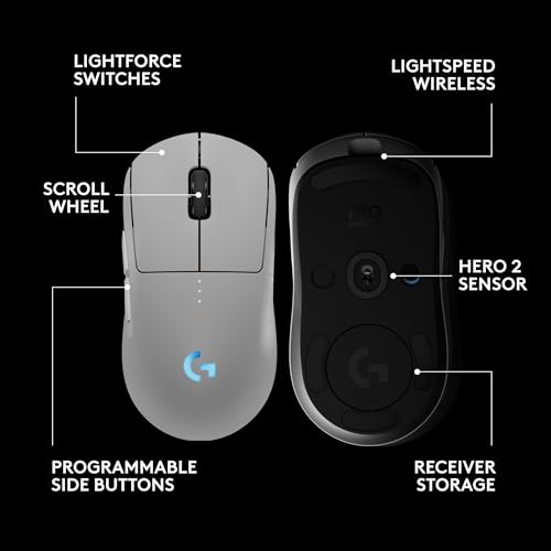 Logitech G PRO 2 Lightspeed Ambidextrous Wireless Gaming Mouse - White - image 6