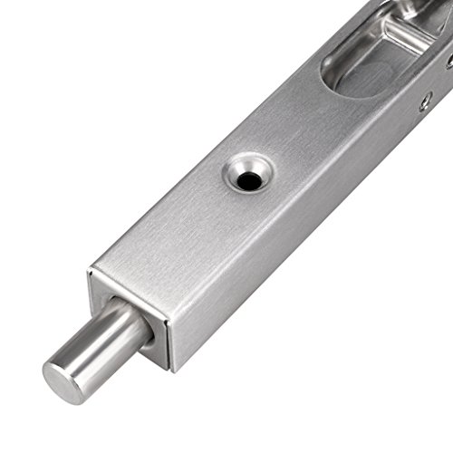 Sumnacon 2Pcs Door Flush Bolts - 8 Inch Concealed Security Door Locks for French Doors,Composite Doors,Wood Doors,Double Doors,Dummy Doors,Brush Stainless Steel Finish