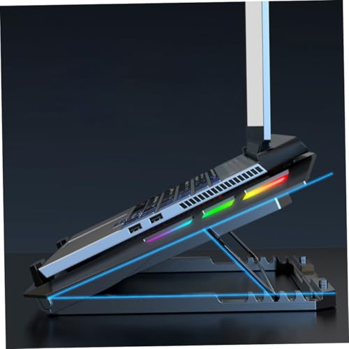 Base ergonómica para laptop con ventilación y luces miniatura 4