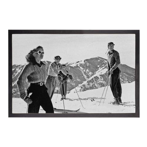 Fabulous Paillasson Ski Retro Style Vintage Montagne Sport d'hiver 70's - Dimensions: 75x50cm