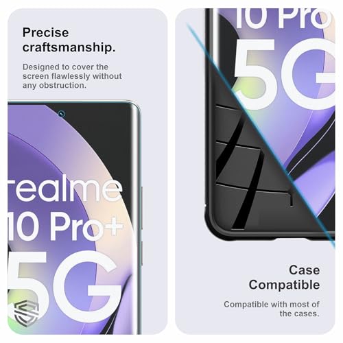 Image of Anti Glare Matte TPU hydrogel Edge to Edge Screen Protector Guard For Realme 10 Pro Plus (6.7 Inch) With Installation Kit | Support Fingerprint | Edge to Edge Coverage