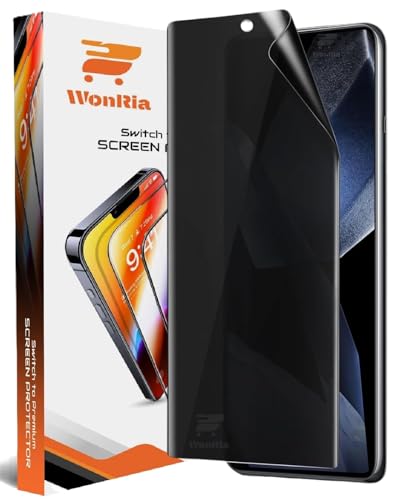 Image of WonRia Pack 1 - Privacy Screen Guard Protector for Vivo V60 | V60E | V50 | V50E 5G Unbreakable Membrane Anti-Spy |Flexible TPU Film | Installation Kit | Transparent