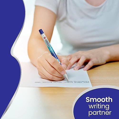 Cello Butterflow Classic Gel Pen Set | Pack of 3 Gel Pens | 2 Blue & 1 Black Ink Colour Pens | Spring Tip | Smooth Writing Experience | For School and Office Use | Best Pen for Exams