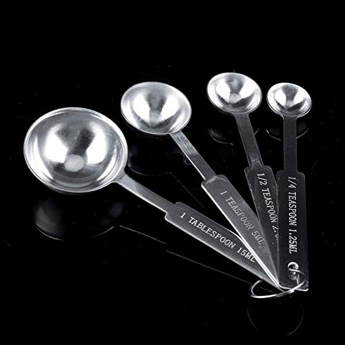 Image of INKULTURE Stainless Steel Measuring Spoon for Dry or Liquid /Kitchen Gadgets for Cooking & Baking Cakes /Measuring Spoons Set (Set of 4 Spoons)