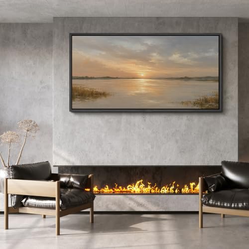 Image of MUDECOR Extra Large Framed Canvas Print Wall Art Sunset for Living Room