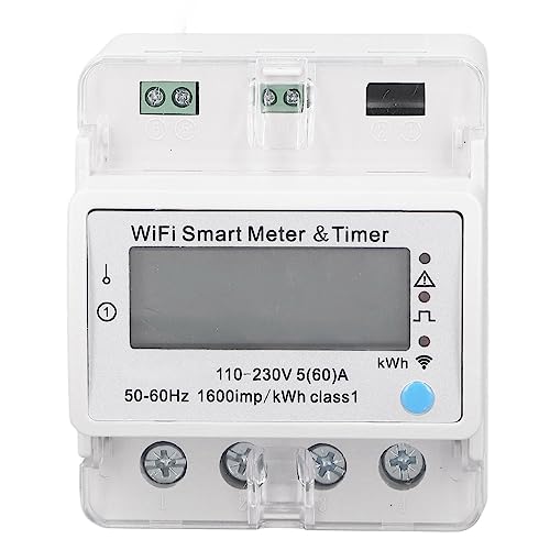 XHTLLO Smart Energy Meter, Smart Energy Monitor Switch Din Rail Digital Display Electric Meter