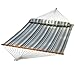 ALGOMA NET COMPANY 2789W-74SPC Quik-Dry Fabric Hammock With Pillow, Green/Gray/White