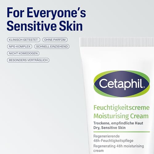 Cetaphil Feuchtigkeitscreme, trockene empfindliche Haut, Vitamin B3, 85ml – Ansicht 5