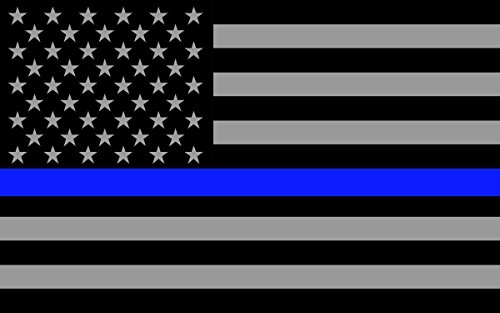 SassyStickers Subdued US Flag Reflective Decal with Thin Blue Line 4