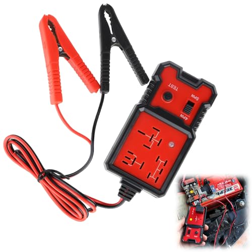 12V Automotive Relay Tester, Universal Car Battery Fuse Checker Circuit Diagnostic Repair Tool With LED Indicator for Vehicles Trucks RVs Campers Electrical System 4/5 Pin Fast Testers