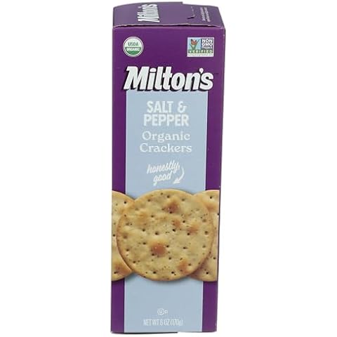 MILTONS CRAFT BAKERS Organic Salt & Pepper Crackers, 6 OZ Cover