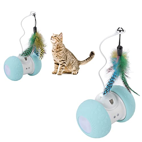 Brinquedos Interativos para Gatos, Roda de Exercícios para Gatos Controle Automático de Longo Tempo