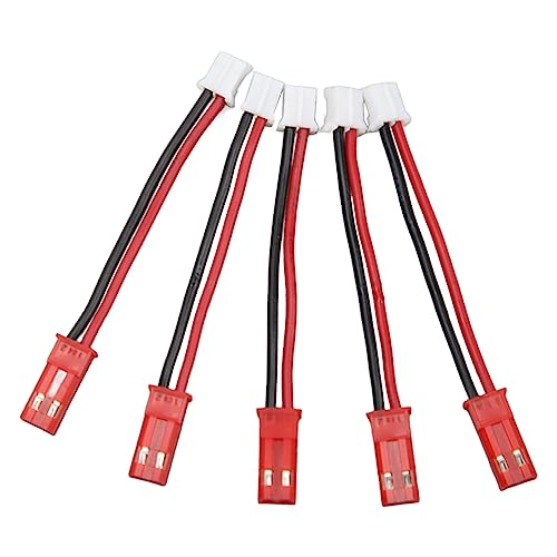 to JST Adapter Cable, 2P to JST Adapter Cable for SCX24 1/24 RC Tracked Vehicle, Flexible RC Battery Extension Cord