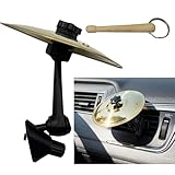Auto Schlagzeug,Mini Car Cymbal,Autobecken kompaktes Design, Schlagzeug Auto Deko, für Alle Arten von Fahrzeugen Schlagzeuger, Musikliebhaber (Gold)