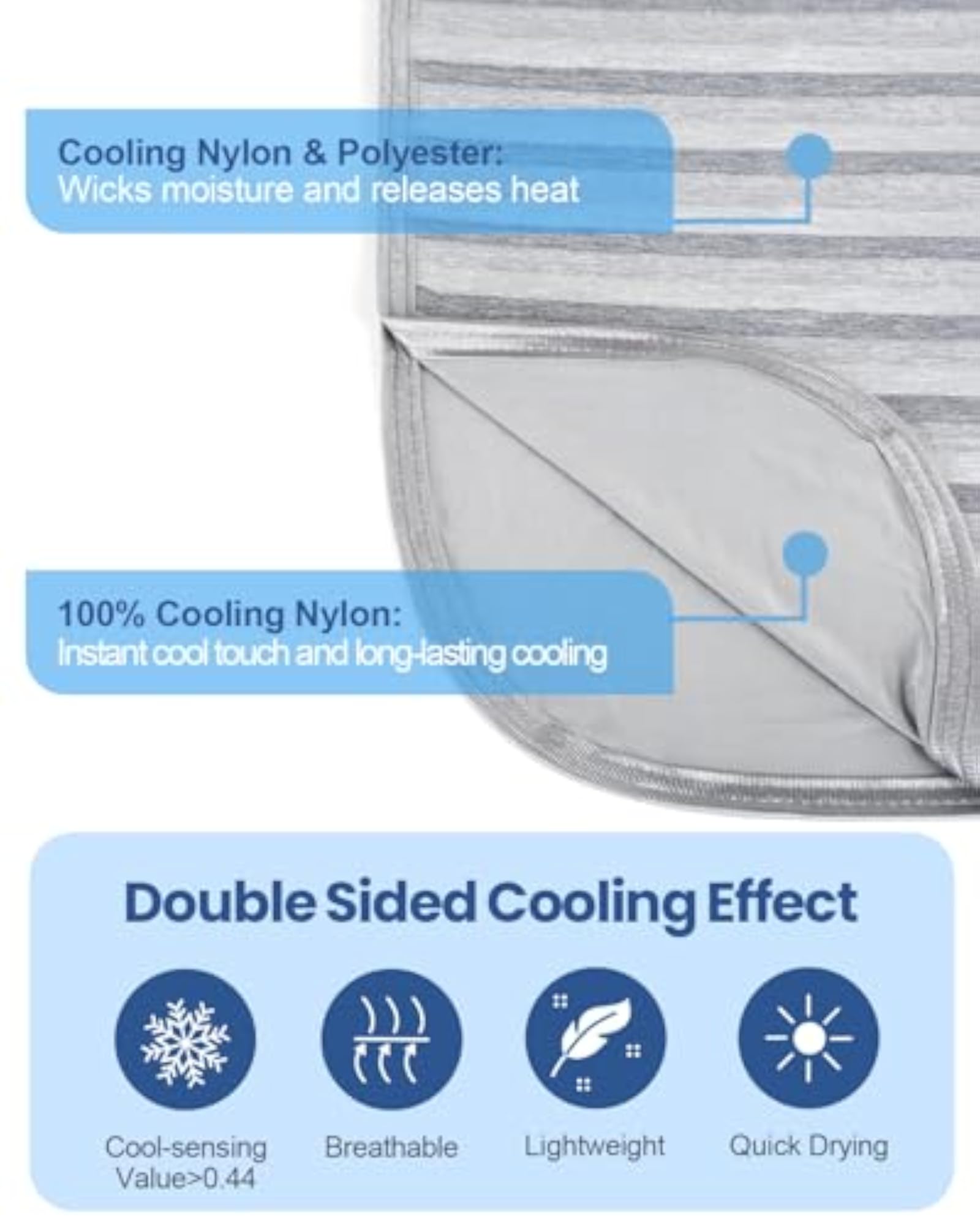 Cooling Throw Blanket for Hot Sleepers, Lightweight