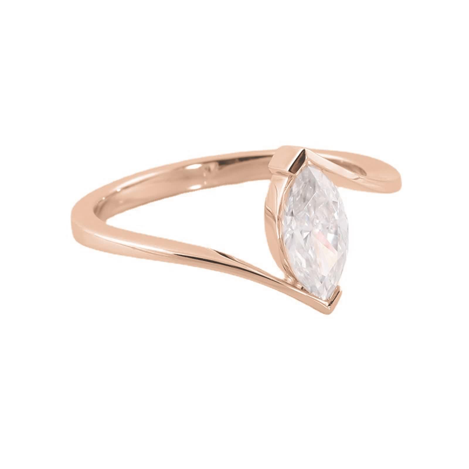 Anello Oro 750, Anello Moissanite Vintage Solitario Oro 18 Carati per Matrimonio Promessa